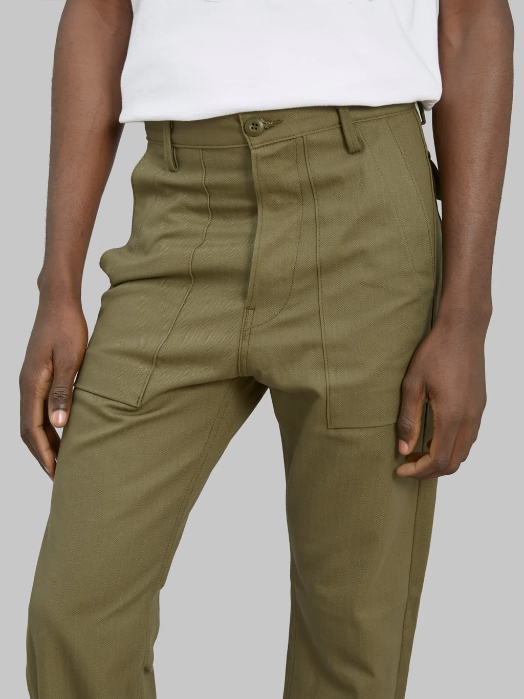 Rogue Territory Fatigue Pants Olive Herringbone - Image 6