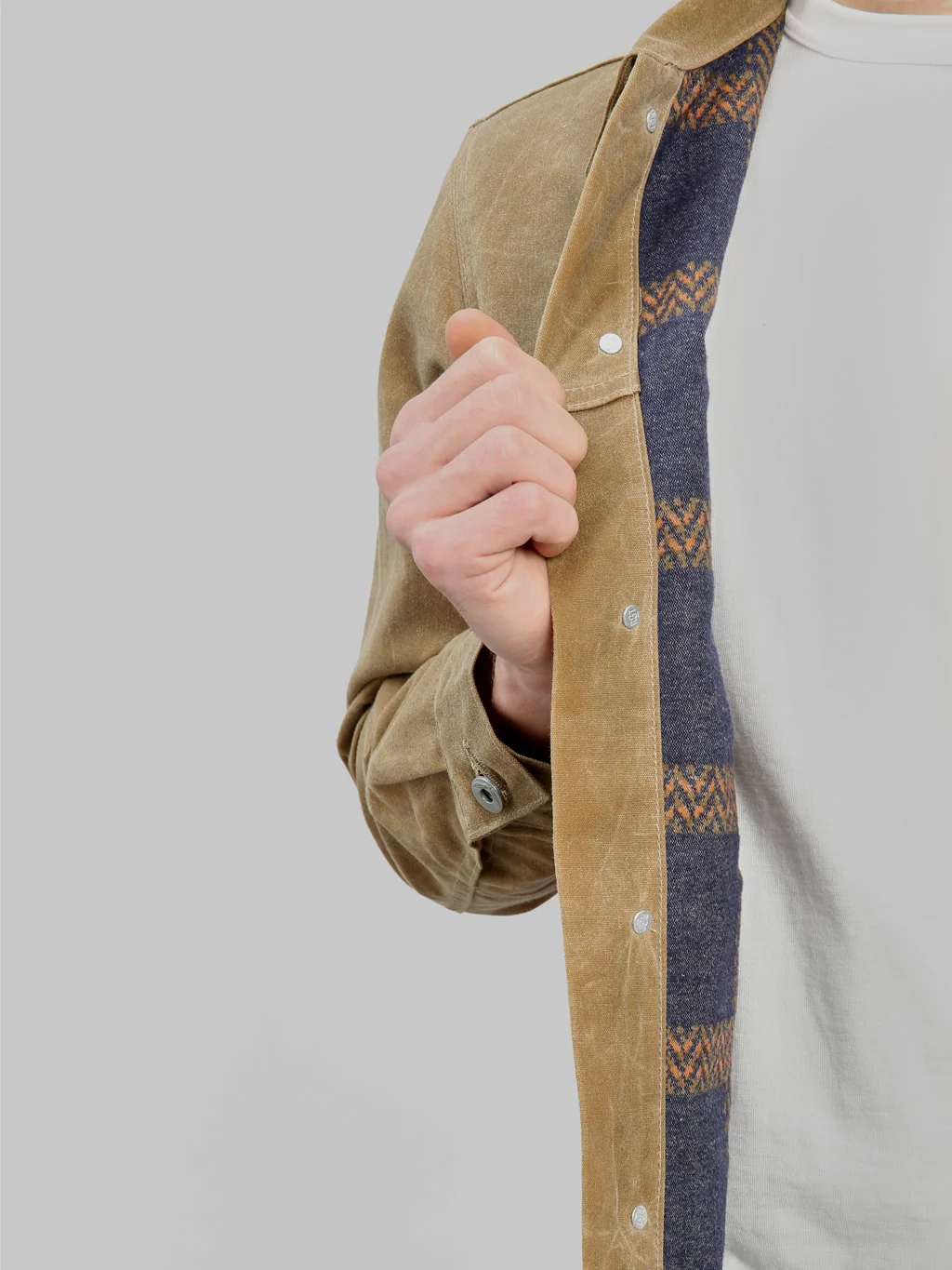 Rogue Territory Waxed Canvas Cruised Jacket Lined Tan - Image 5