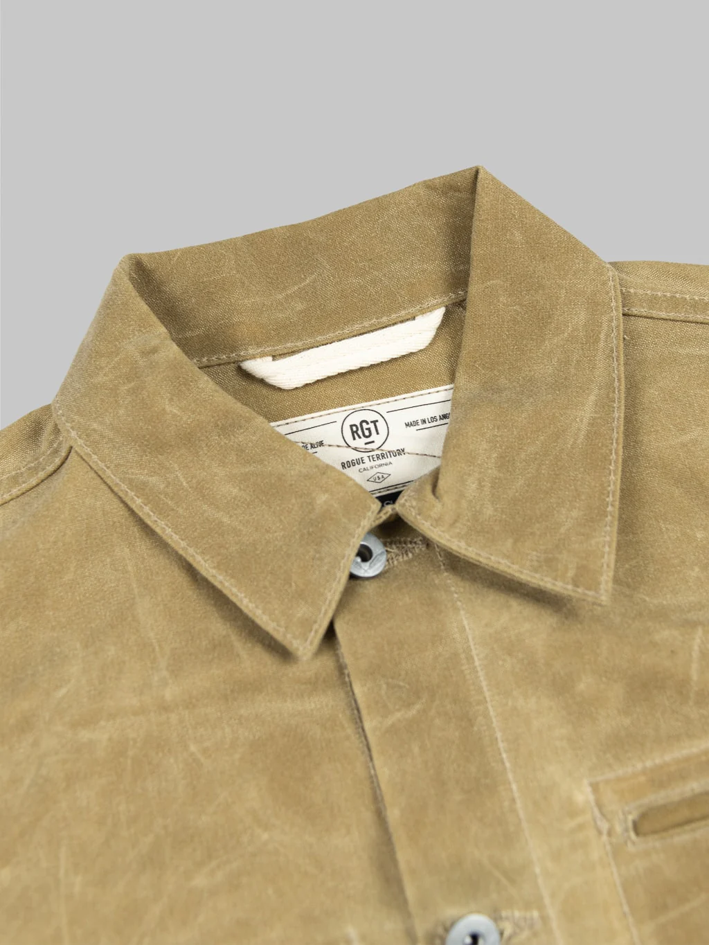 Rogue Territory Waxed Canvas Supply Jacket Tan Ridgeline - Image 10