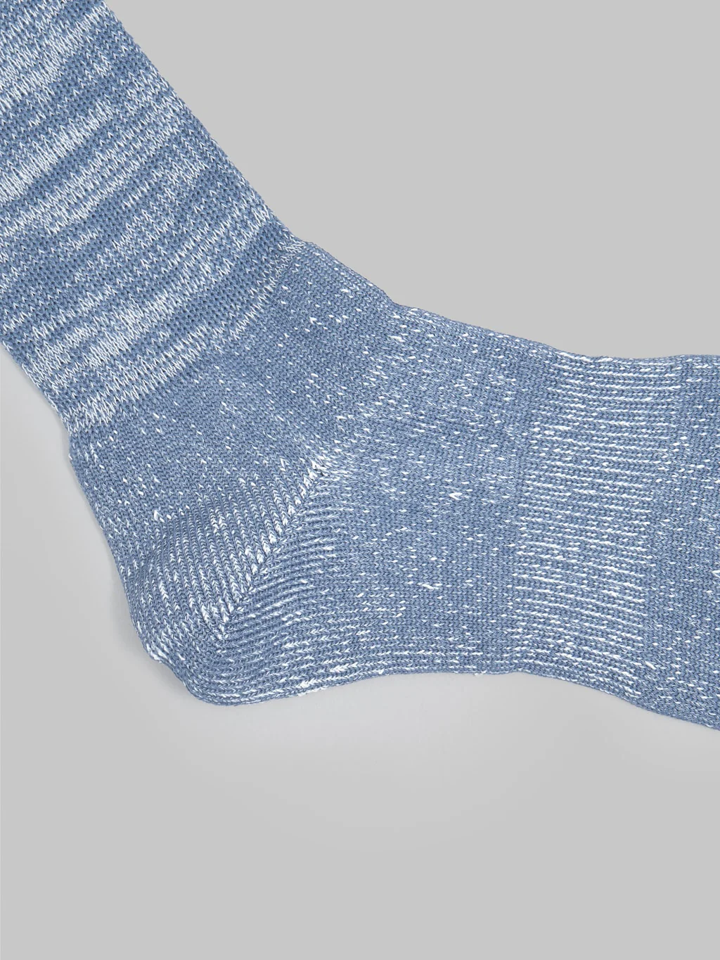 ROTOTO Washi Pile Crew Socks Slate Blue - Image 5