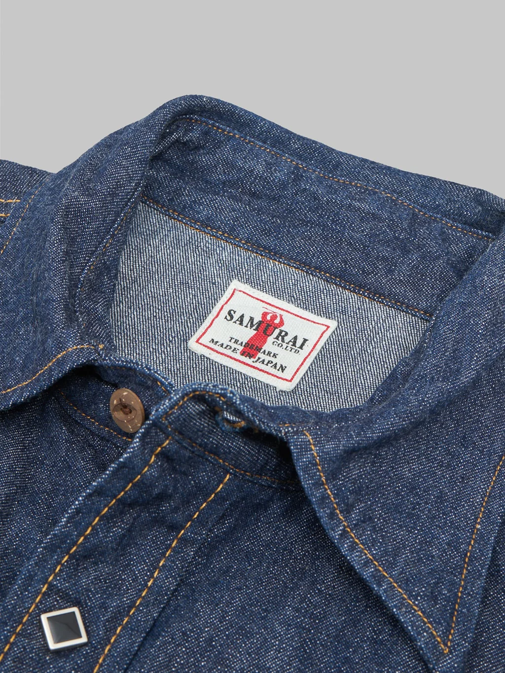 Samurai Jeans 10oz "Hisho SWD-L02" Selvedge Western Denim Shirt - Image 14