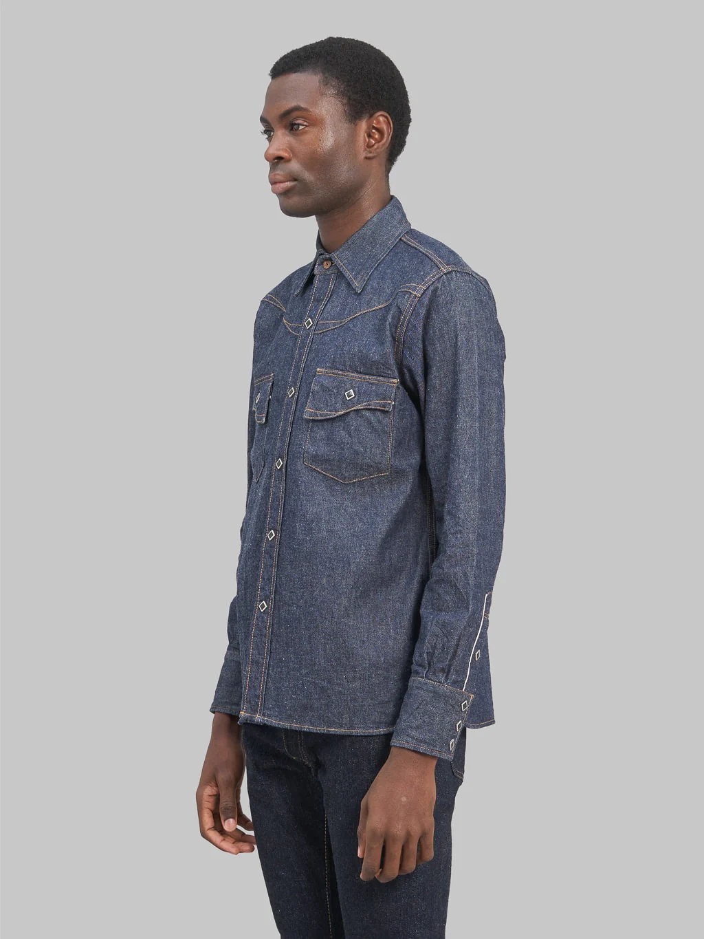 Samurai Jeans 10oz "Hisho SWD-L02" Selvedge Western Denim Shirt - Image 3