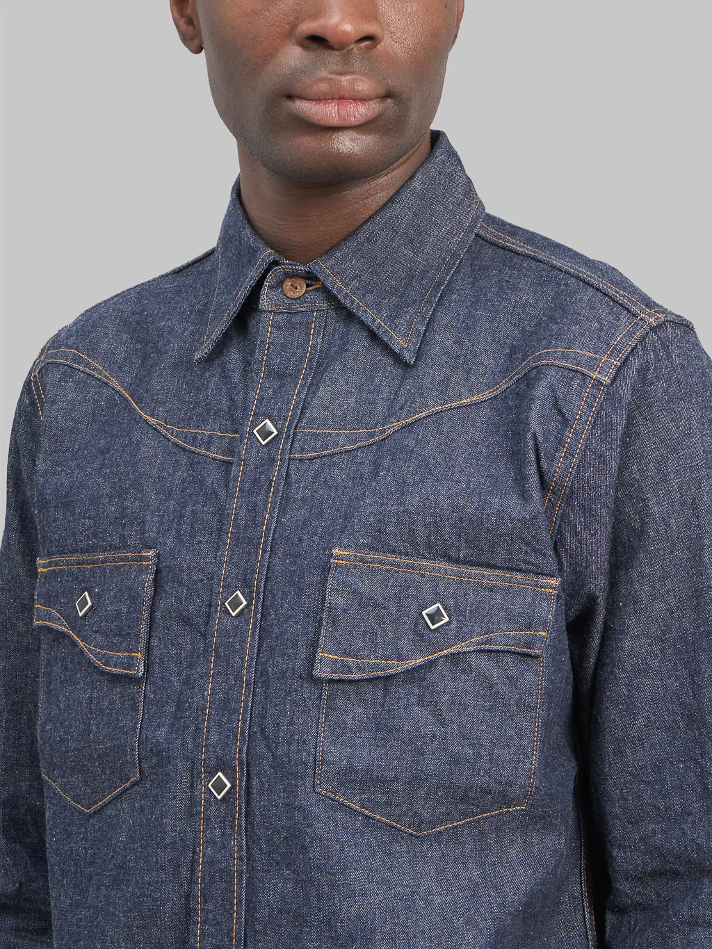 Samurai Jeans 10oz "Hisho SWD-L02" Selvedge Western Denim Shirt - Image 5