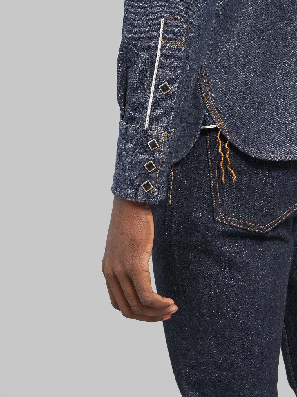 Samurai Jeans 10oz "Hisho SWD-L02" Selvedge Western Denim Shirt - Image 6