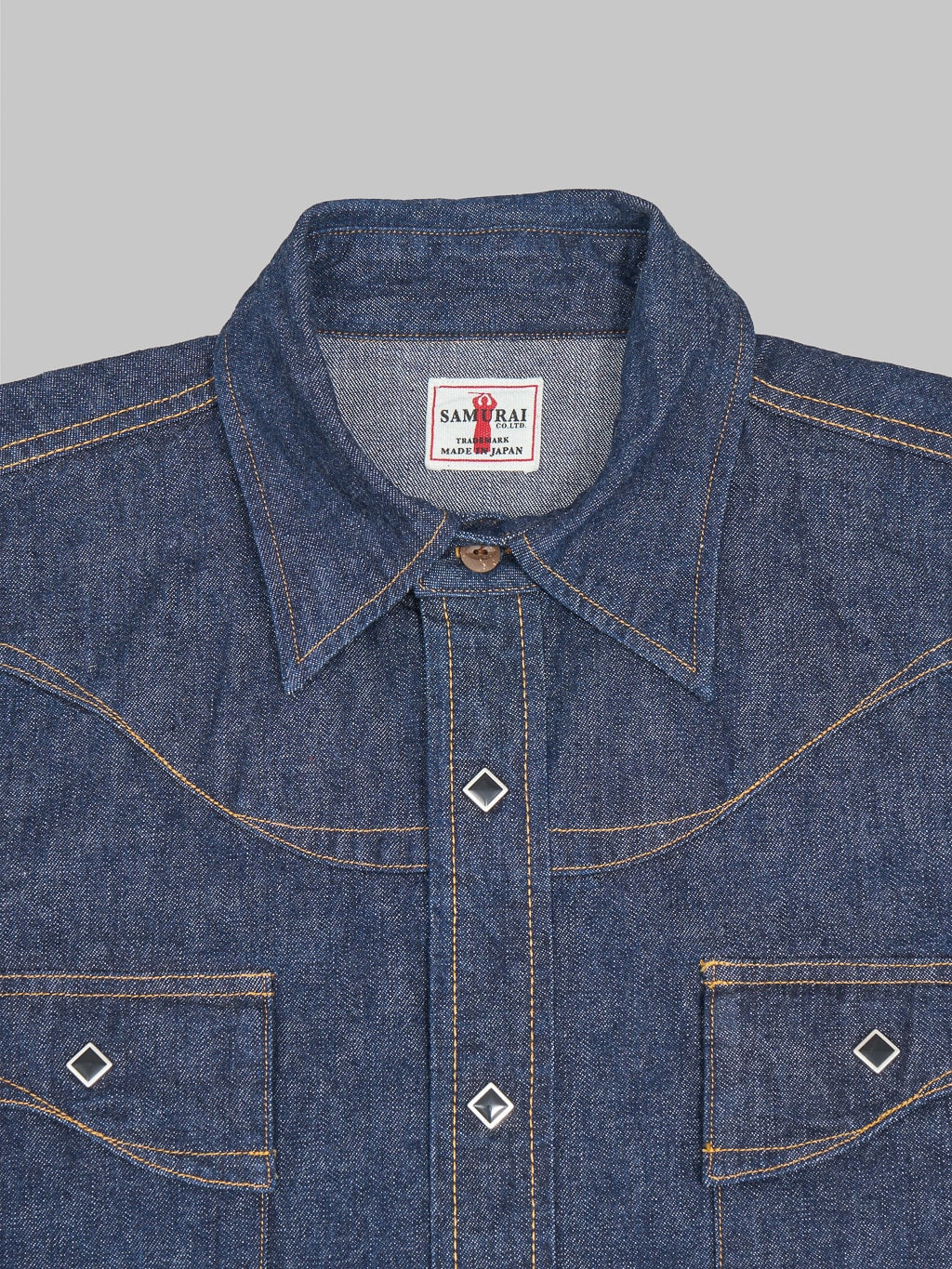 Samurai Jeans 10oz "Hisho SWD-L02" Selvedge Western Denim Shirt - Image 7