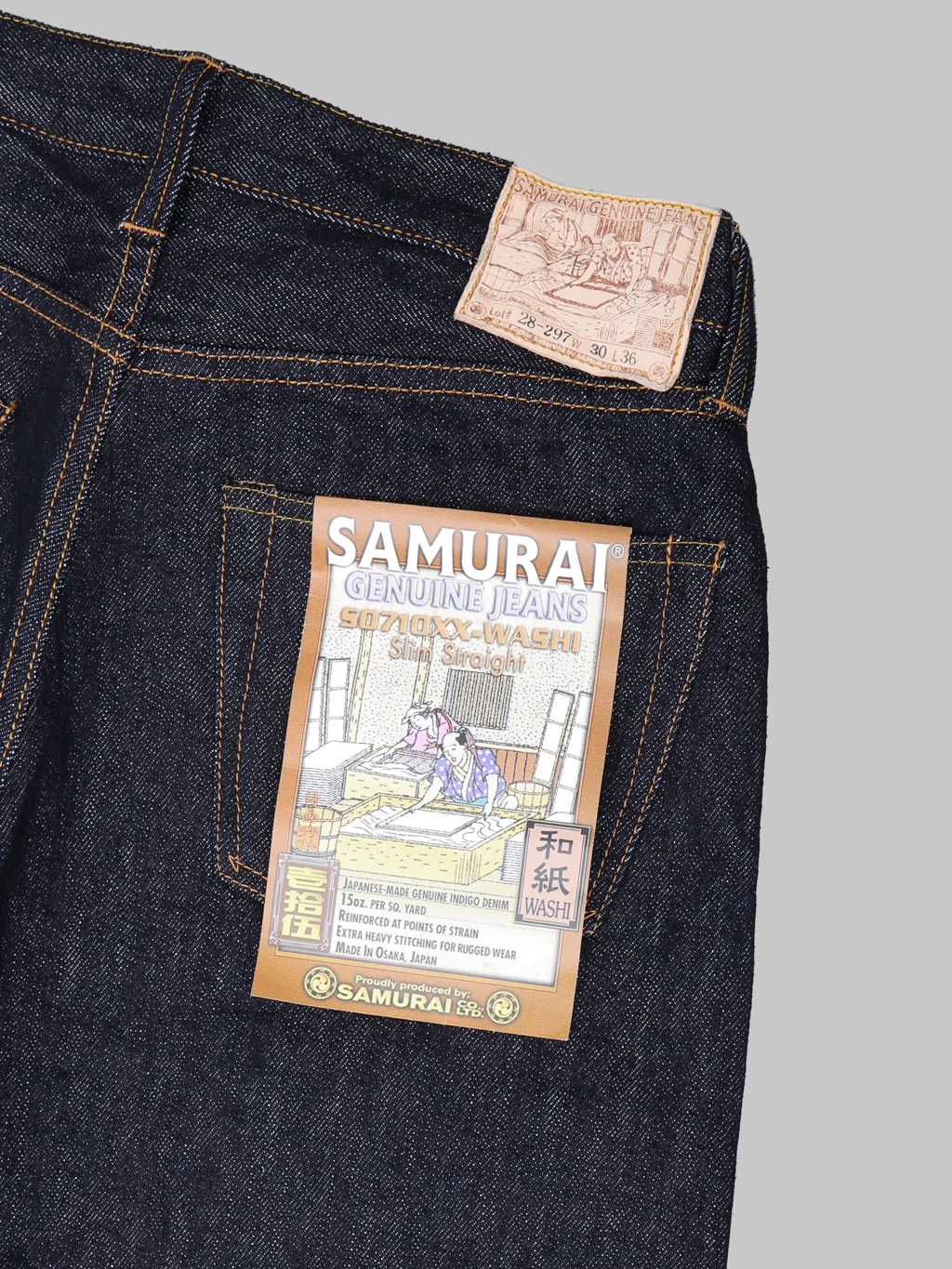 Samurai Jeans S0710XX-Washi "Washi Denim" 15oz Limited Edition Slim Straight Jeans - Image 17