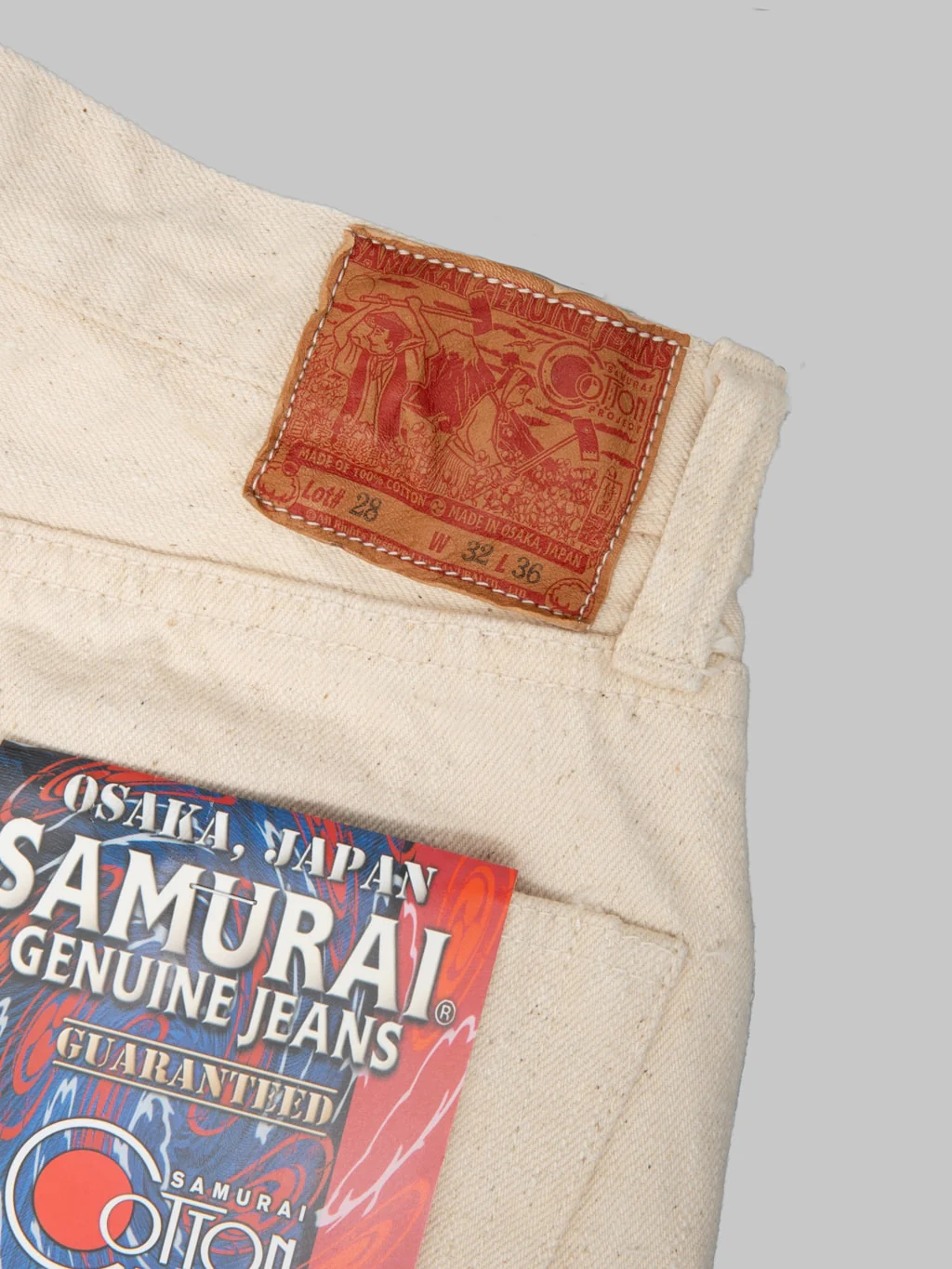 Samurai Jeans S510SC-KI Japanese Cotton Ecru 18oz Regular Straight Jeans - Image 14