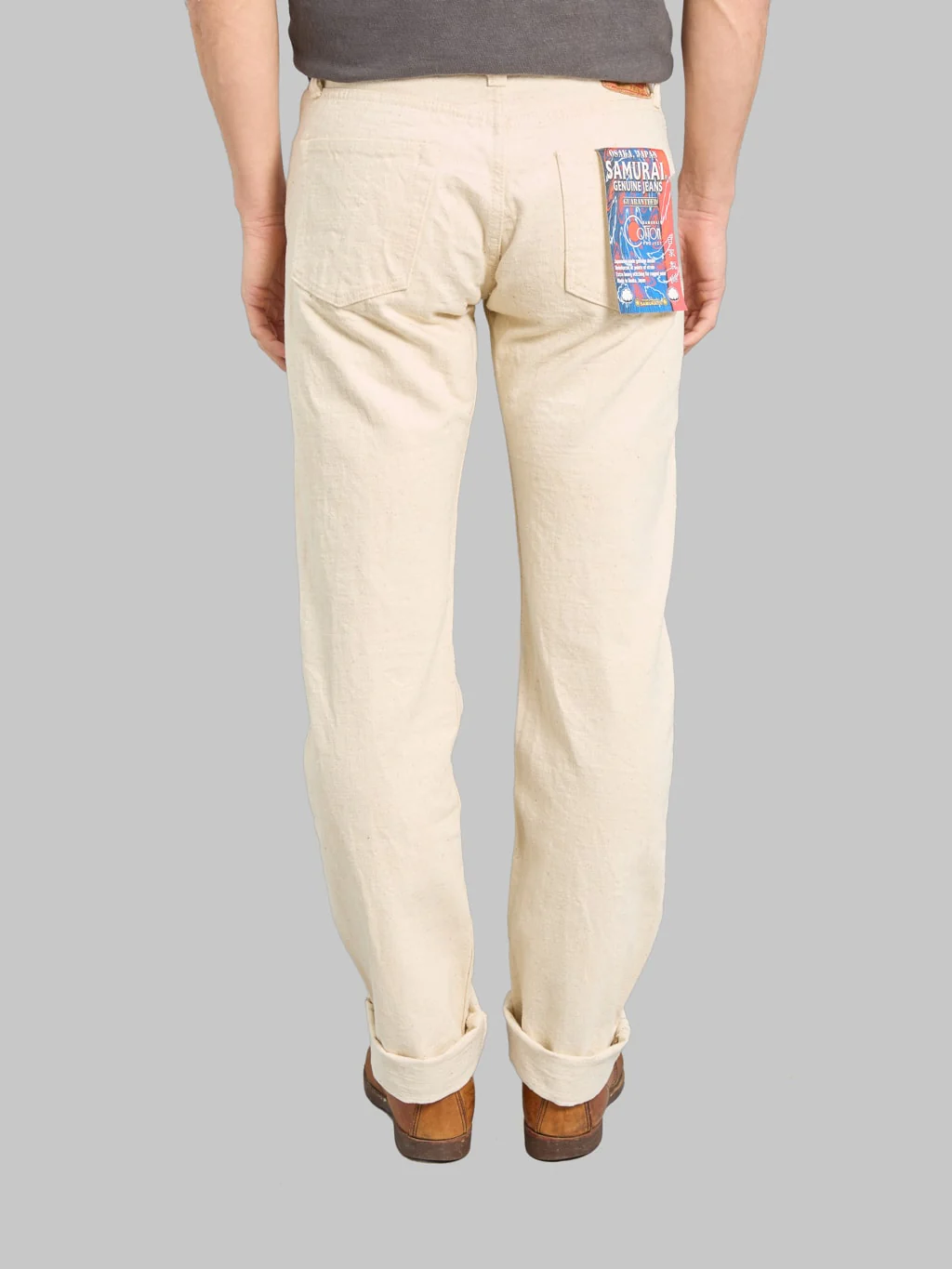 Samurai Jeans S510SC-KI Japanese Cotton Ecru 18oz Regular Straight Jeans - Image 4