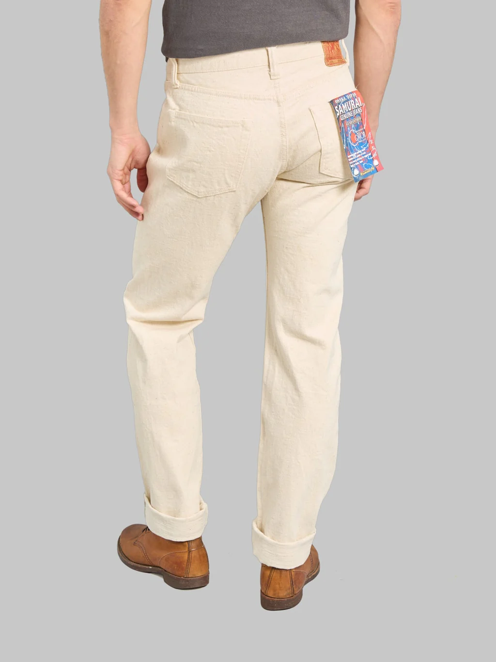 Samurai Jeans S510SC-KI Japanese Cotton Ecru 18oz Regular Straight Jeans - Image 5