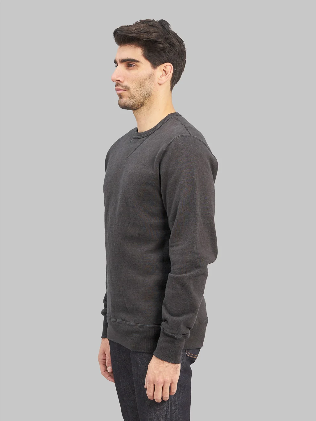 Samurai Jeans SWS-SC01 Japanese Cotton Sweatshirt Kuromame - Image 3