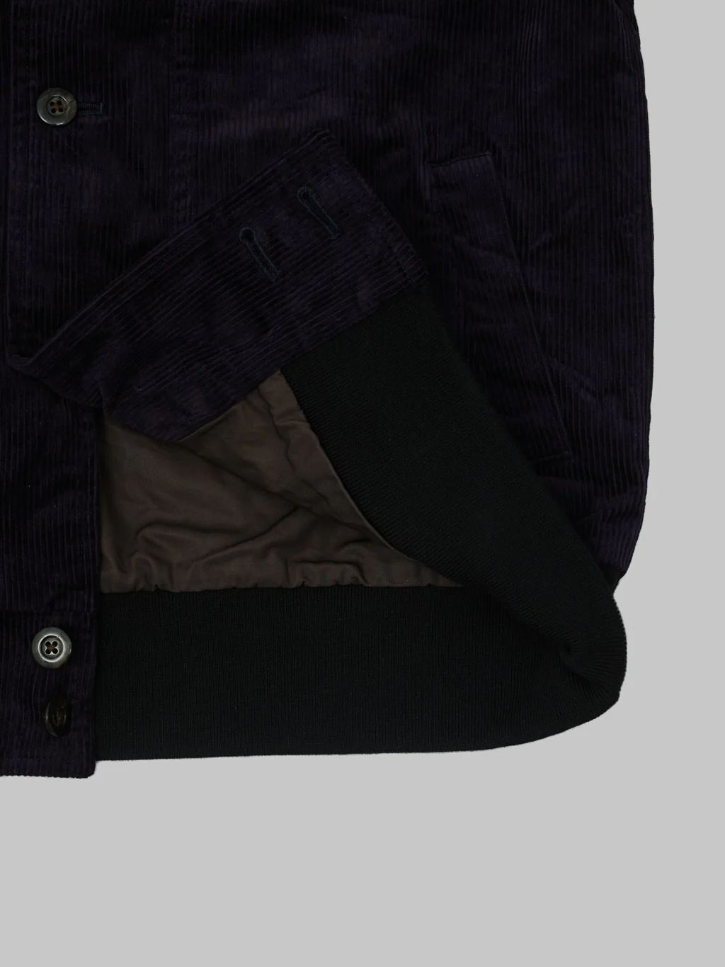 Tanuki "Sazanami" Corduroy Natural Indigo Dyed Jacket - Image 14