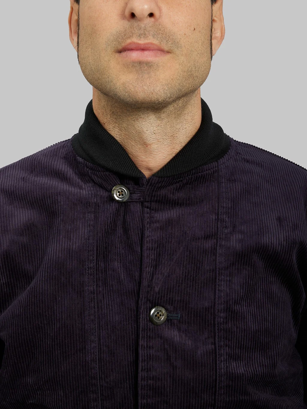 Tanuki "Sazanami" Corduroy Natural Indigo Dyed Jacket - Image 5