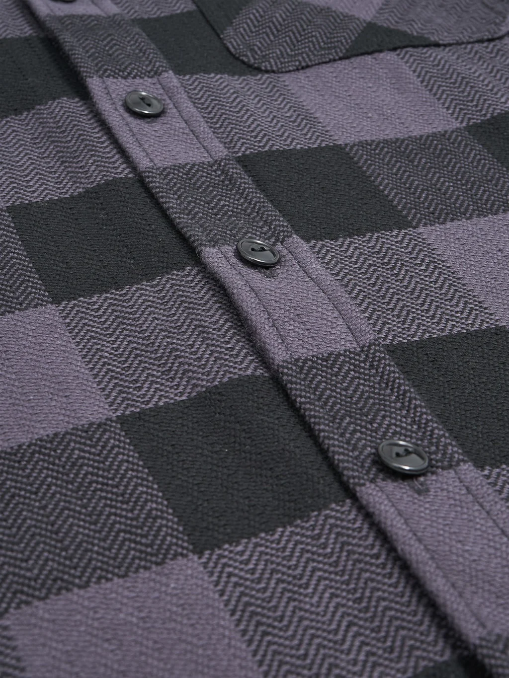 The Flat Head Block Check Flannel Shirt Grey/Black - Image 11