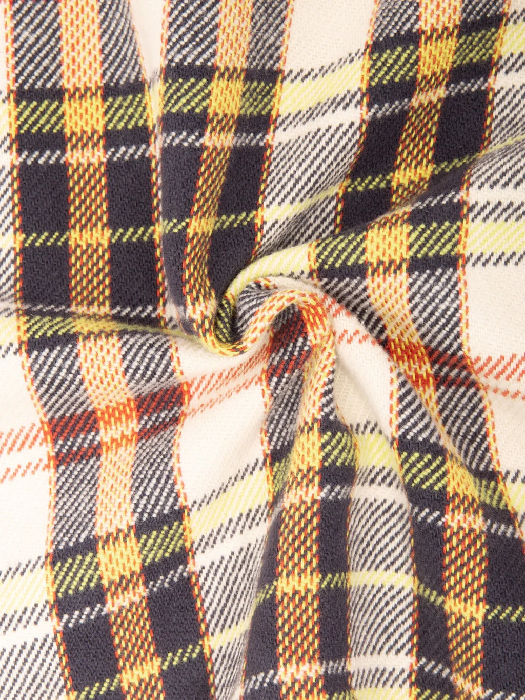 The Flat  Head Block Check Western Flannel Shirt Ivory/Black - Image 17