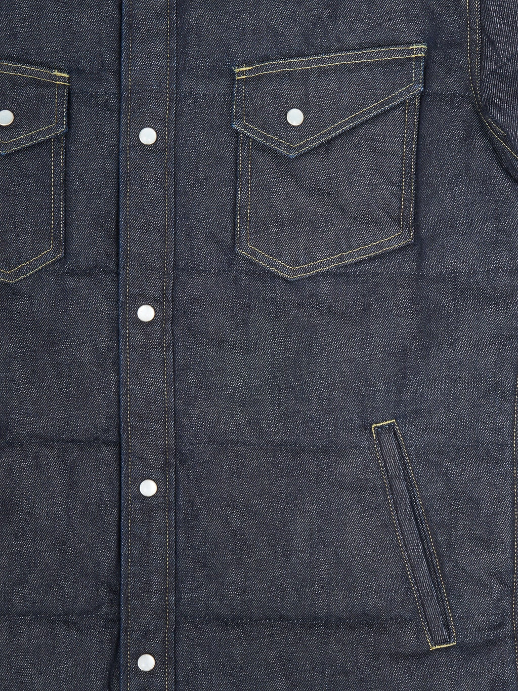 The Flat Head Denim Puffer Jacket - Image 11