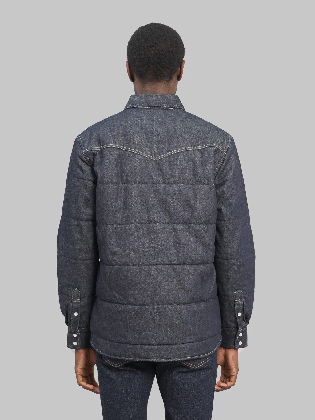 The Flat Head Denim Puffer Jacket - Image 3