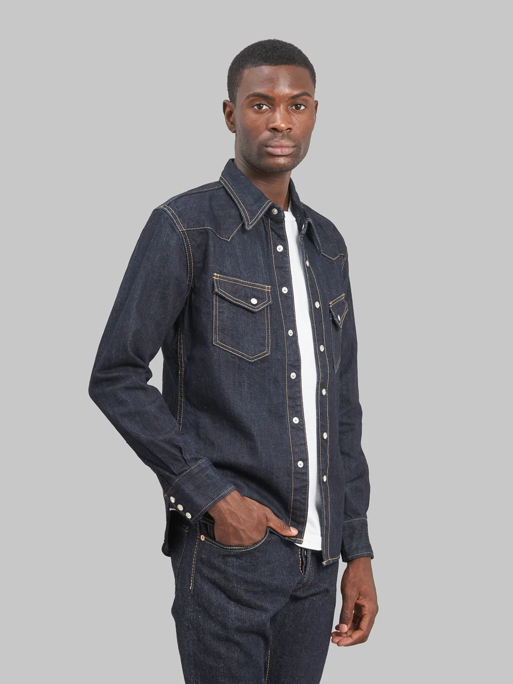 The Flat Head Denim Western Shirt - Image 4