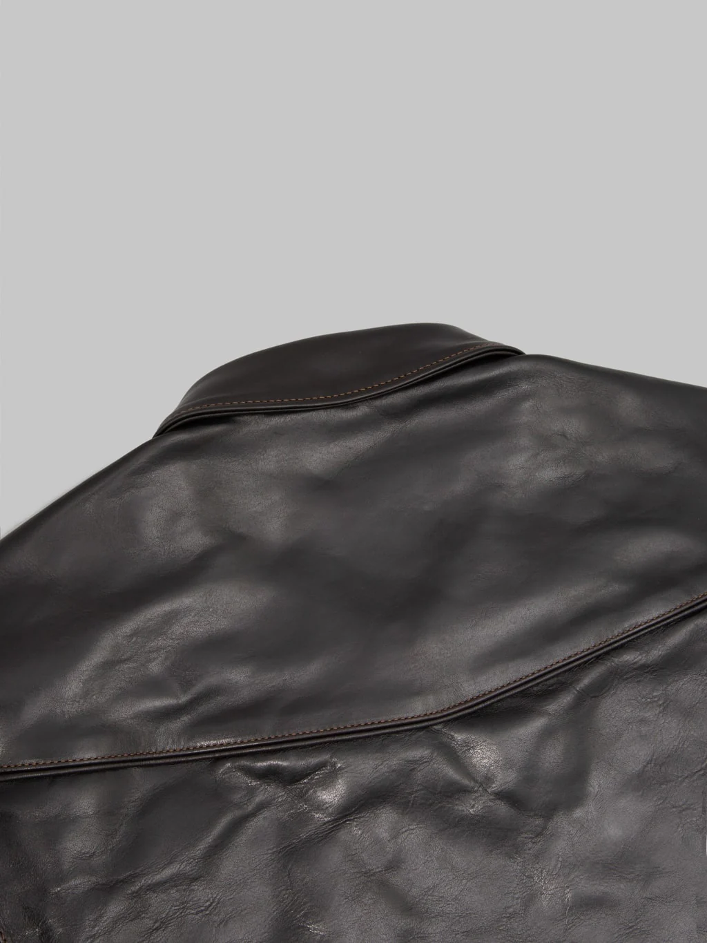 The Flat Head FN-LJ-HS001 Horsehide Single Rider's Jacket Black Aniline - Image 13