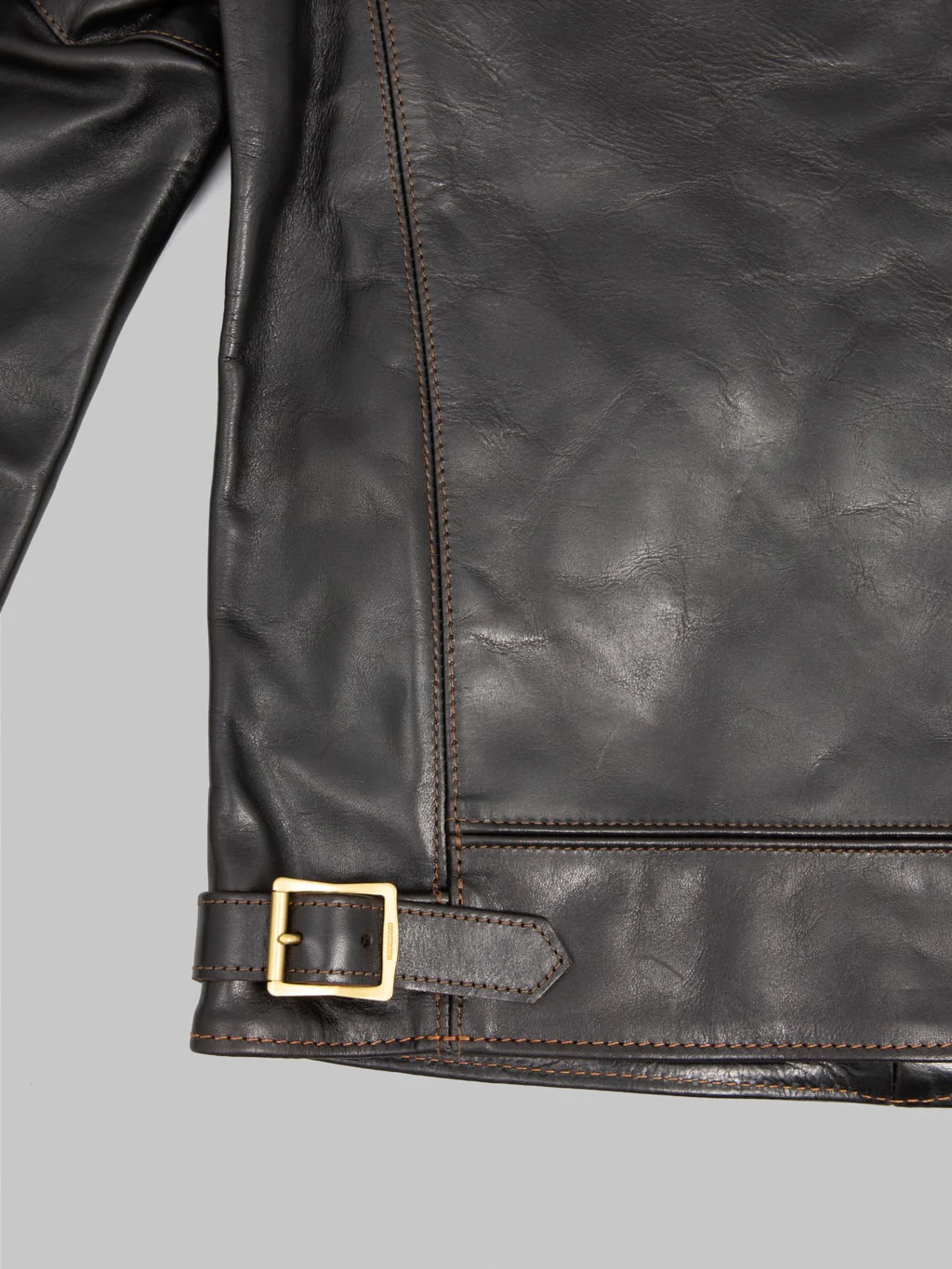 The Flat Head FN-LJ-HS001 Horsehide Single Rider's Jacket Black Aniline - Image 14
