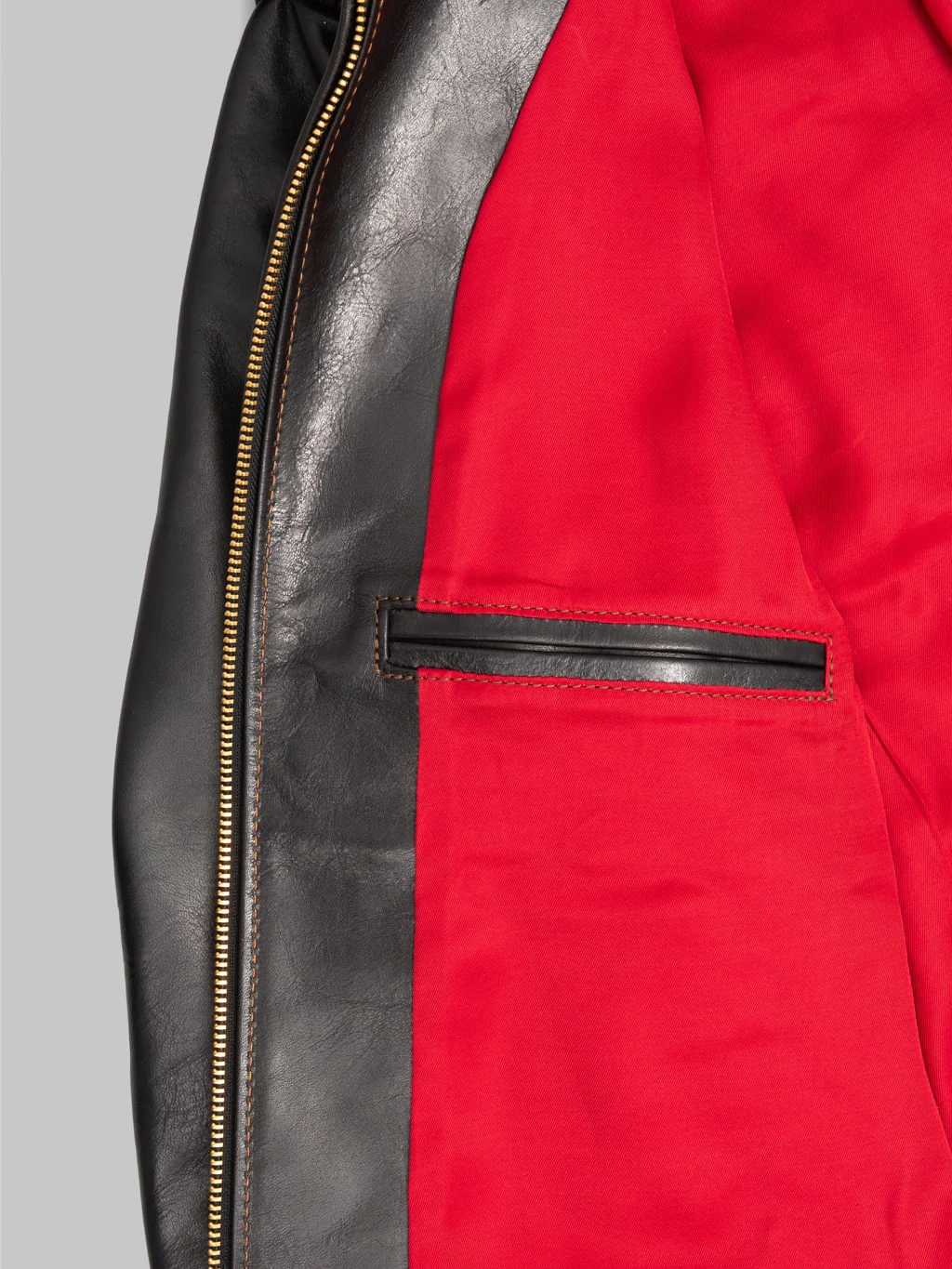 The Flat Head FN-LJ-HS001 Horsehide Single Rider's Jacket Black Aniline - Image 17