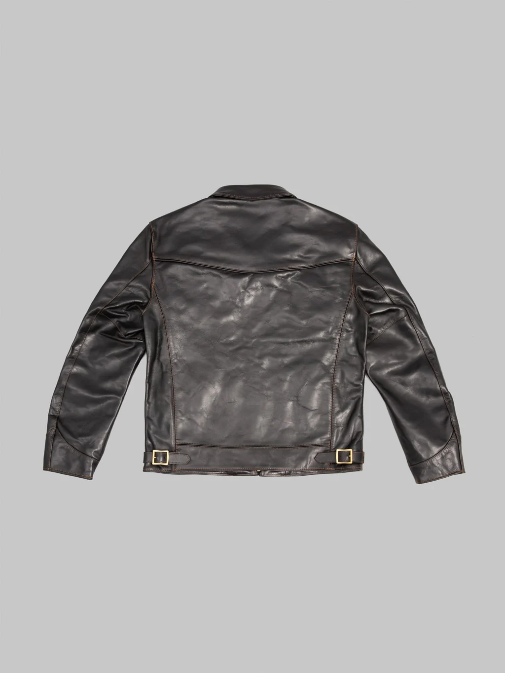 The Flat Head FN-LJ-HS001 Horsehide Single Rider's Jacket Black Aniline - Image 8