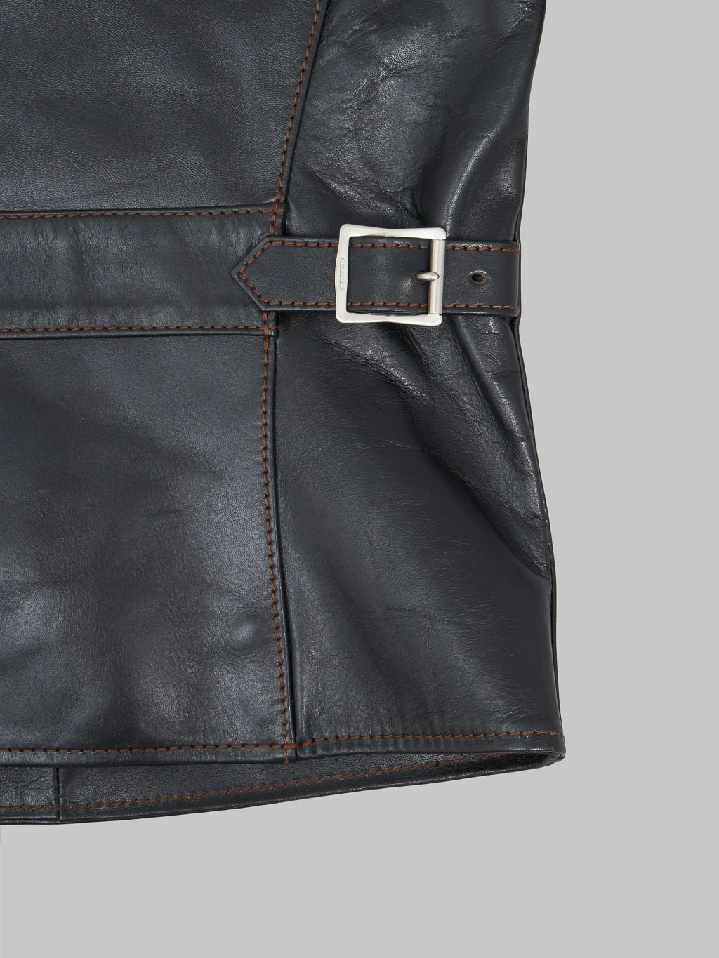 The Flat Head FN-LJ-HS005 Horsehide Single Rider's Jacket Black Semi-Aniline - Image 13