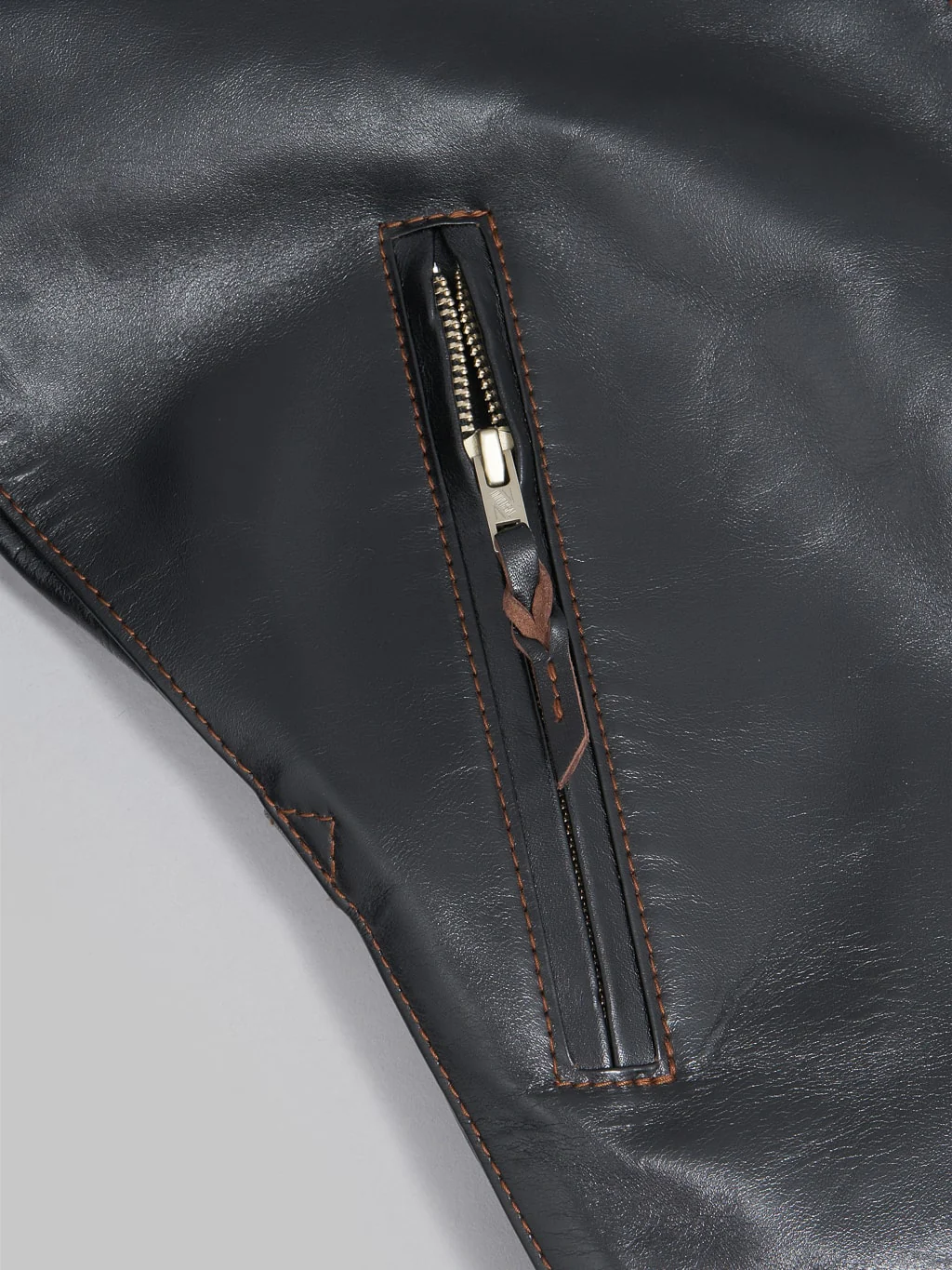 The Flat Head FN-LJ-HS005 Horsehide Single Rider's Jacket Black Semi-Aniline - Image 14