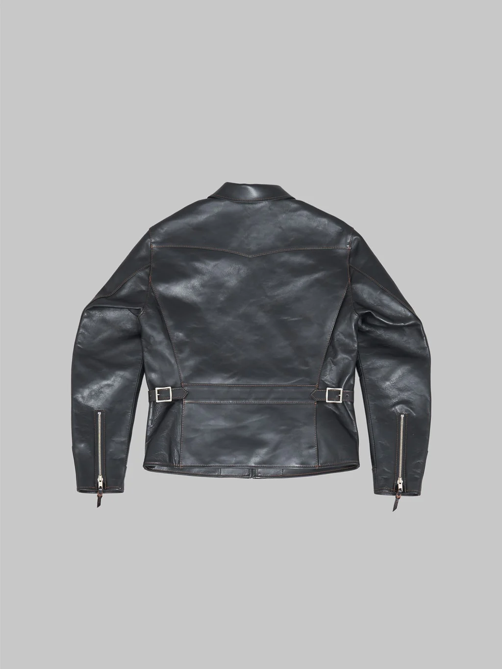 The Flat Head FN-LJ-HS005 Horsehide Single Rider's Jacket Black Semi-Aniline - Image 7