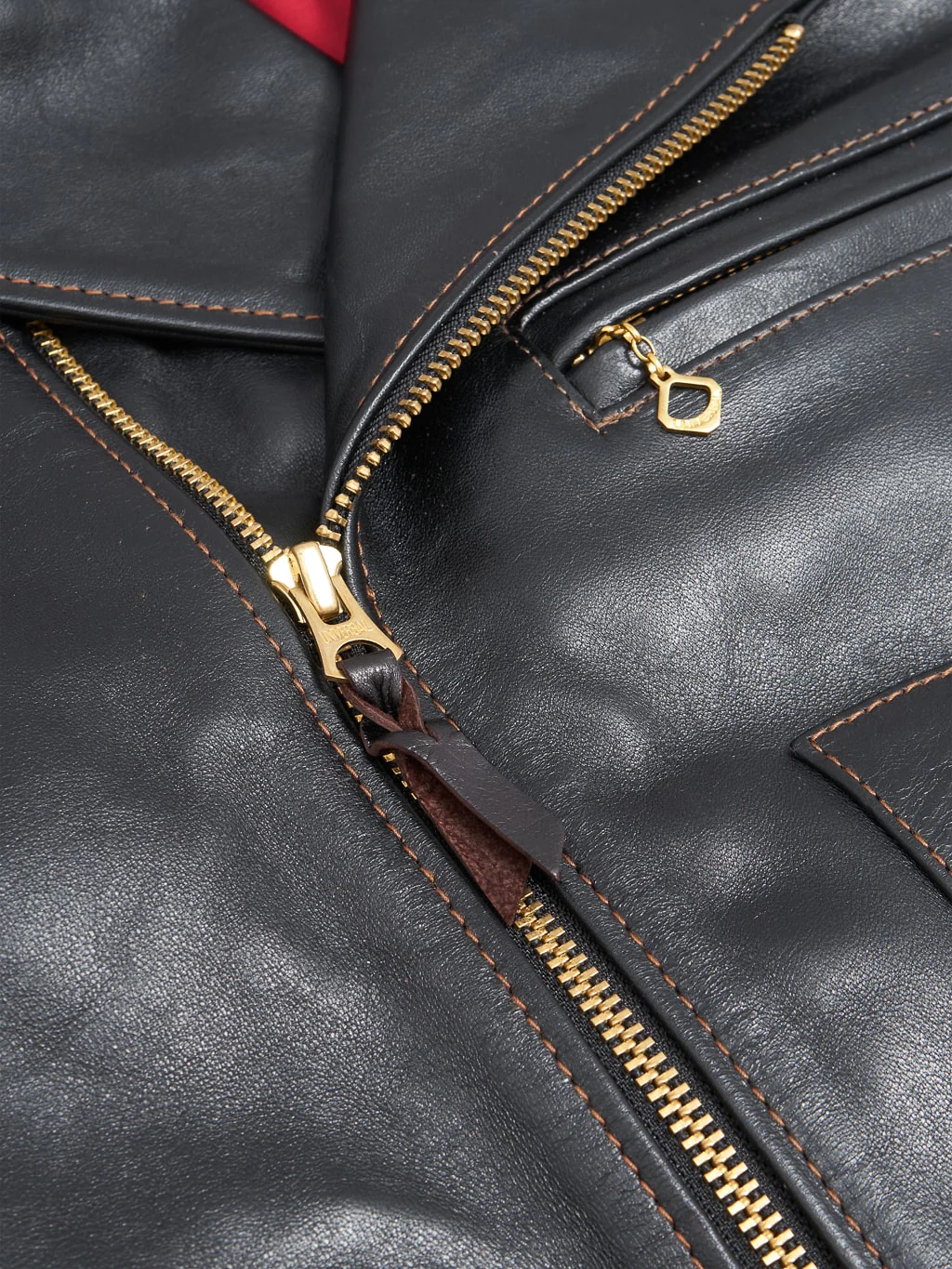 The Flat Head FN-LJ-HW001 Horsehide Double Rider's Jacket Black Aniline - Image 15