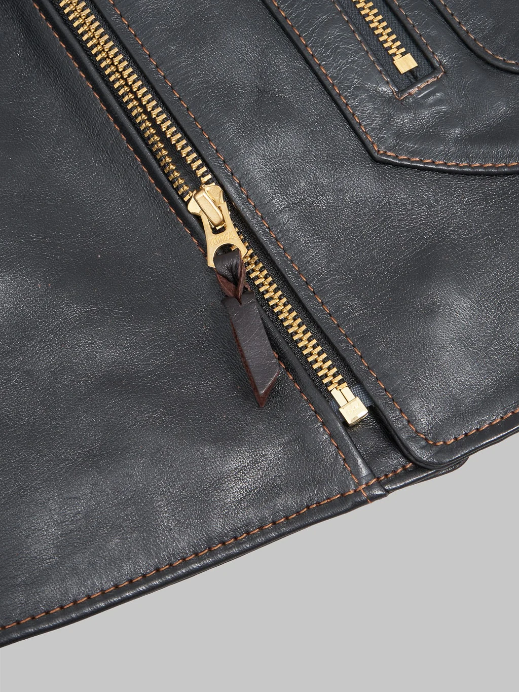 The Flat Head FN-LJ-HW001 Horsehide Double Rider's Jacket Black Aniline - Image 22