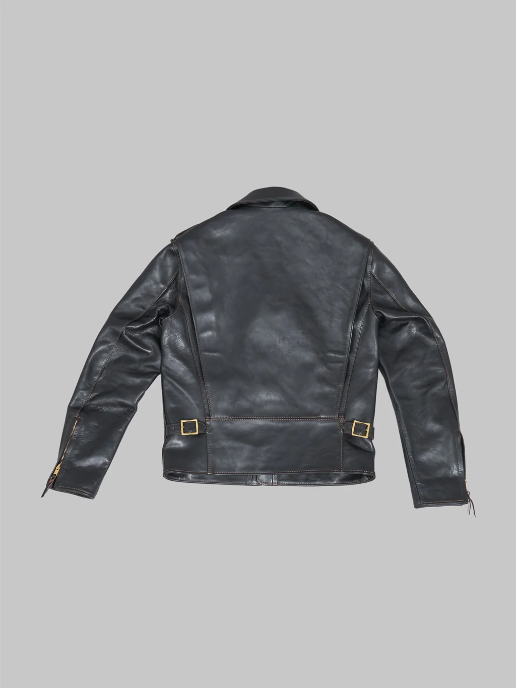 The Flat Head FN-LJ-HW004 Horsehide Double Rider's Jacket Black Semi-Aniline - Image 10