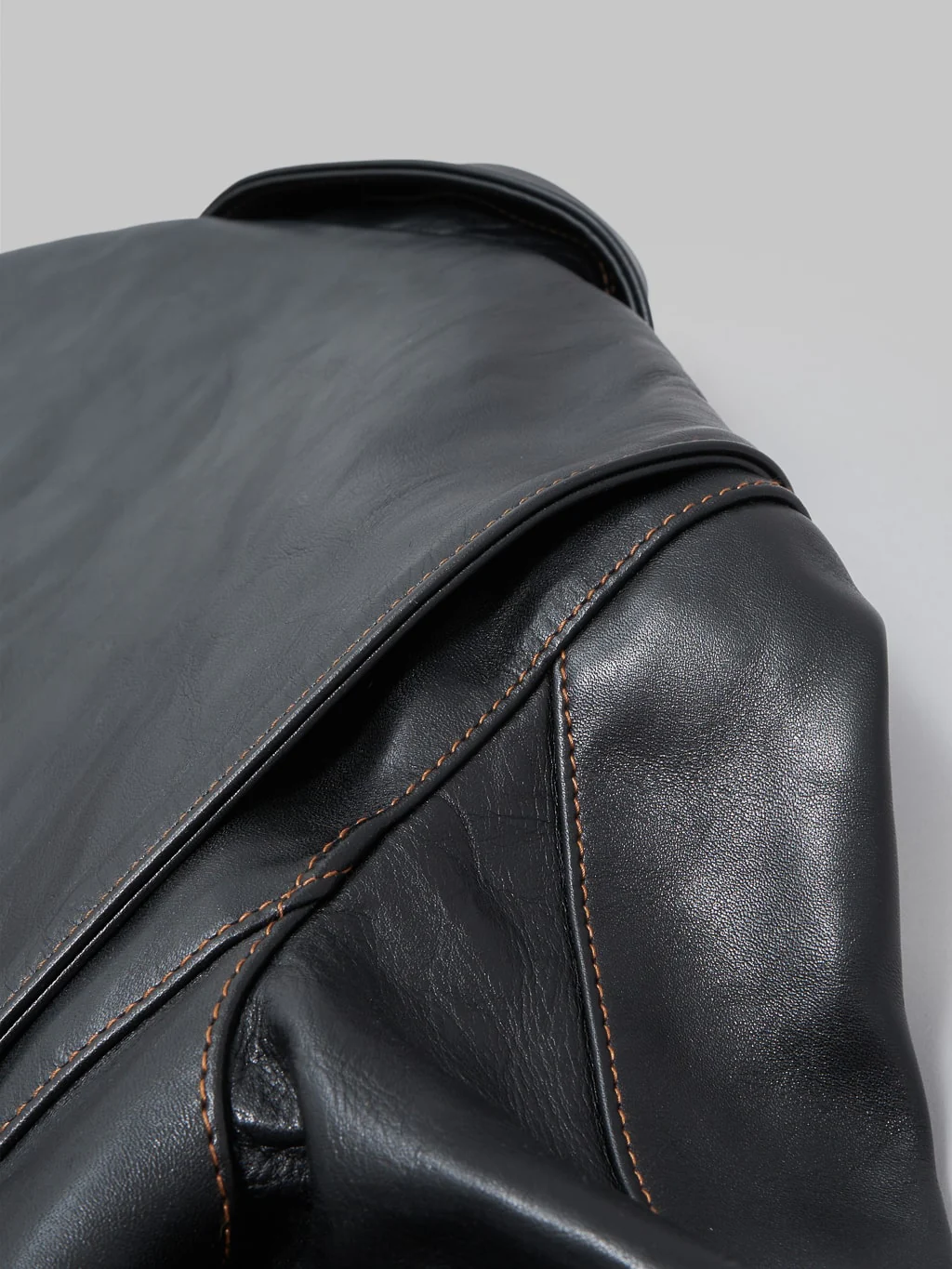 The Flat Head FN-LJ-HW004 Horsehide Double Rider's Jacket Black Semi-Aniline - Image 15