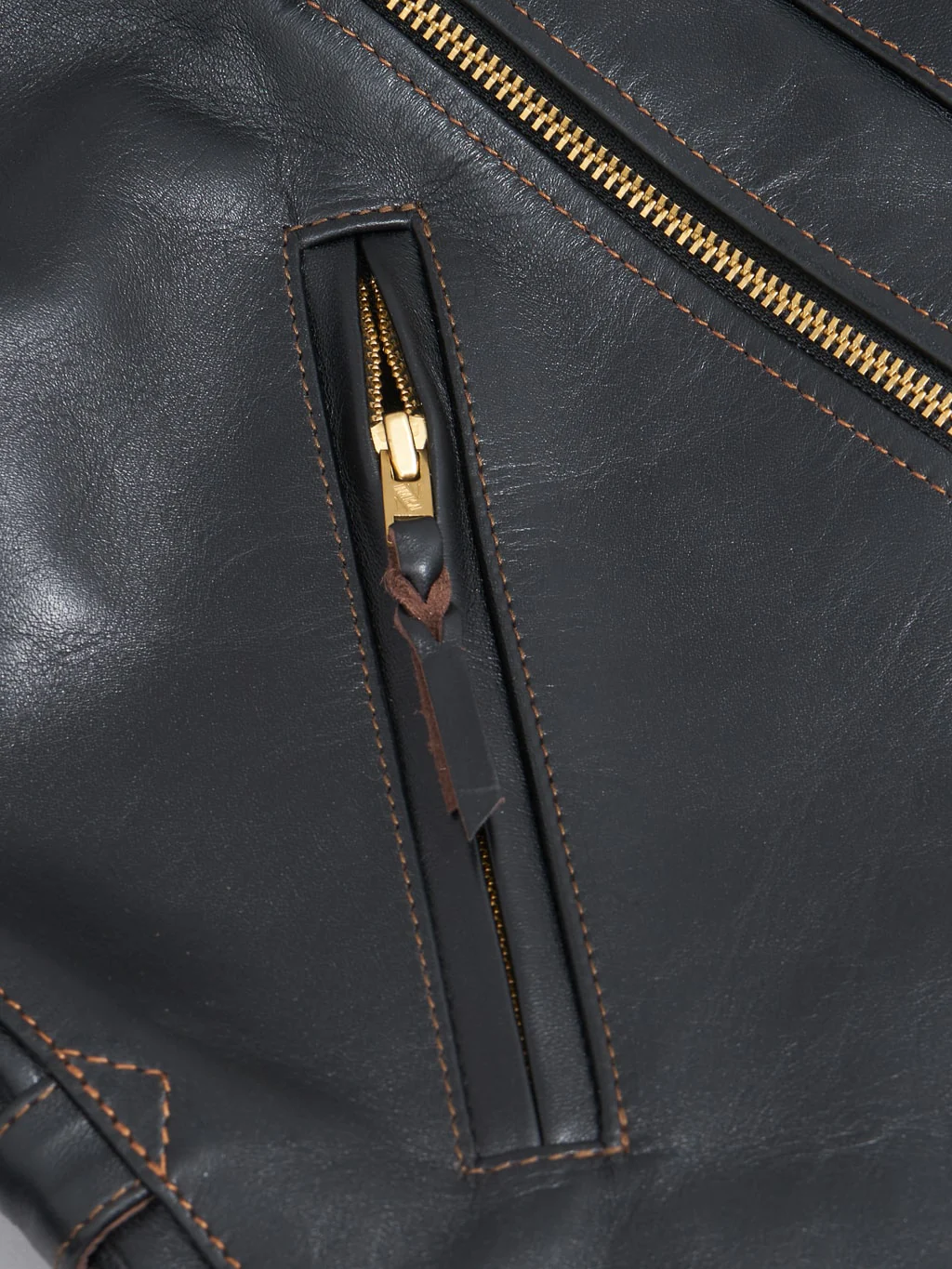 The Flat Head FN-LJ-HW004 Horsehide Double Rider's Jacket Black Semi-Aniline - Image 16