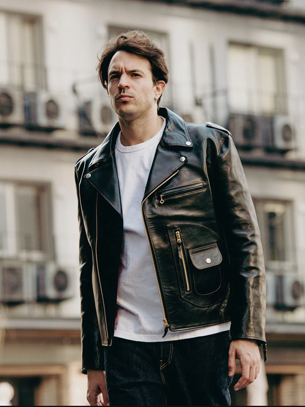 The Flat Head FN-LJ-HW004 Horsehide Double Rider's Jacket Black Semi-Aniline - Image 27