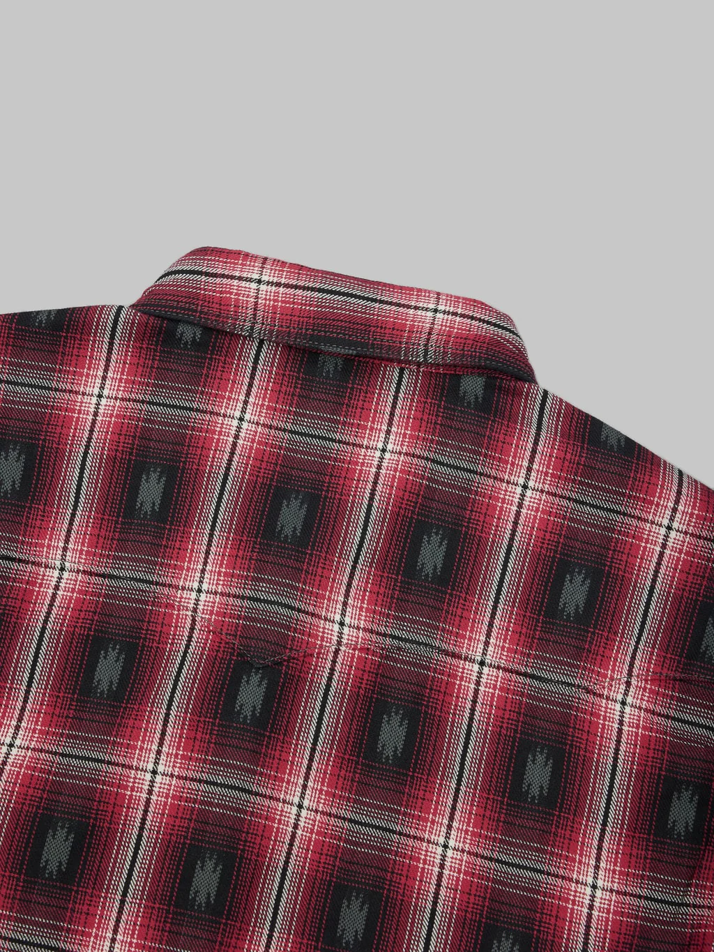 The Flat Head Native Check Western Shirt Red - Image 11