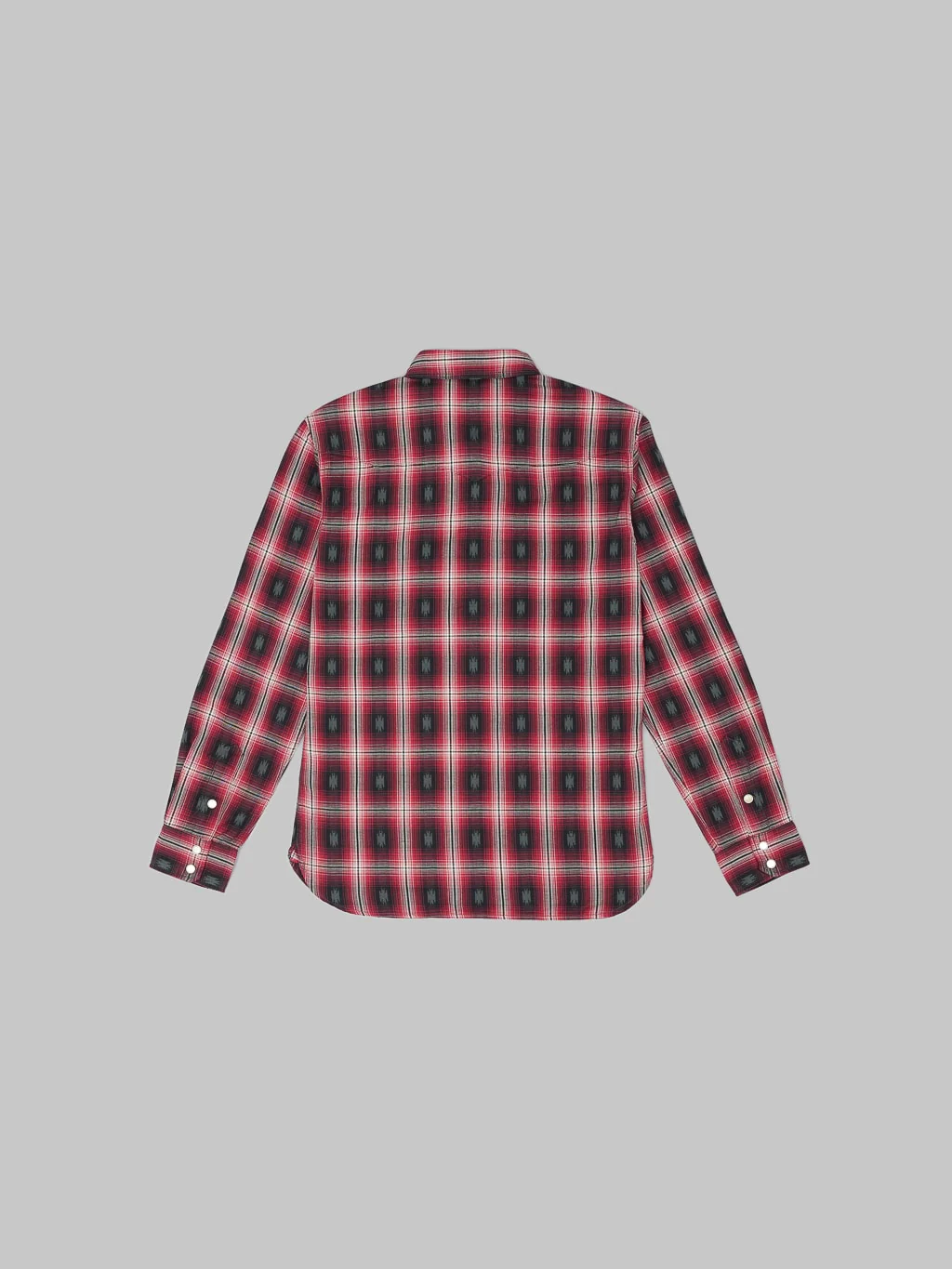 The Flat Head Native Check Western Shirt Red - Image 8
