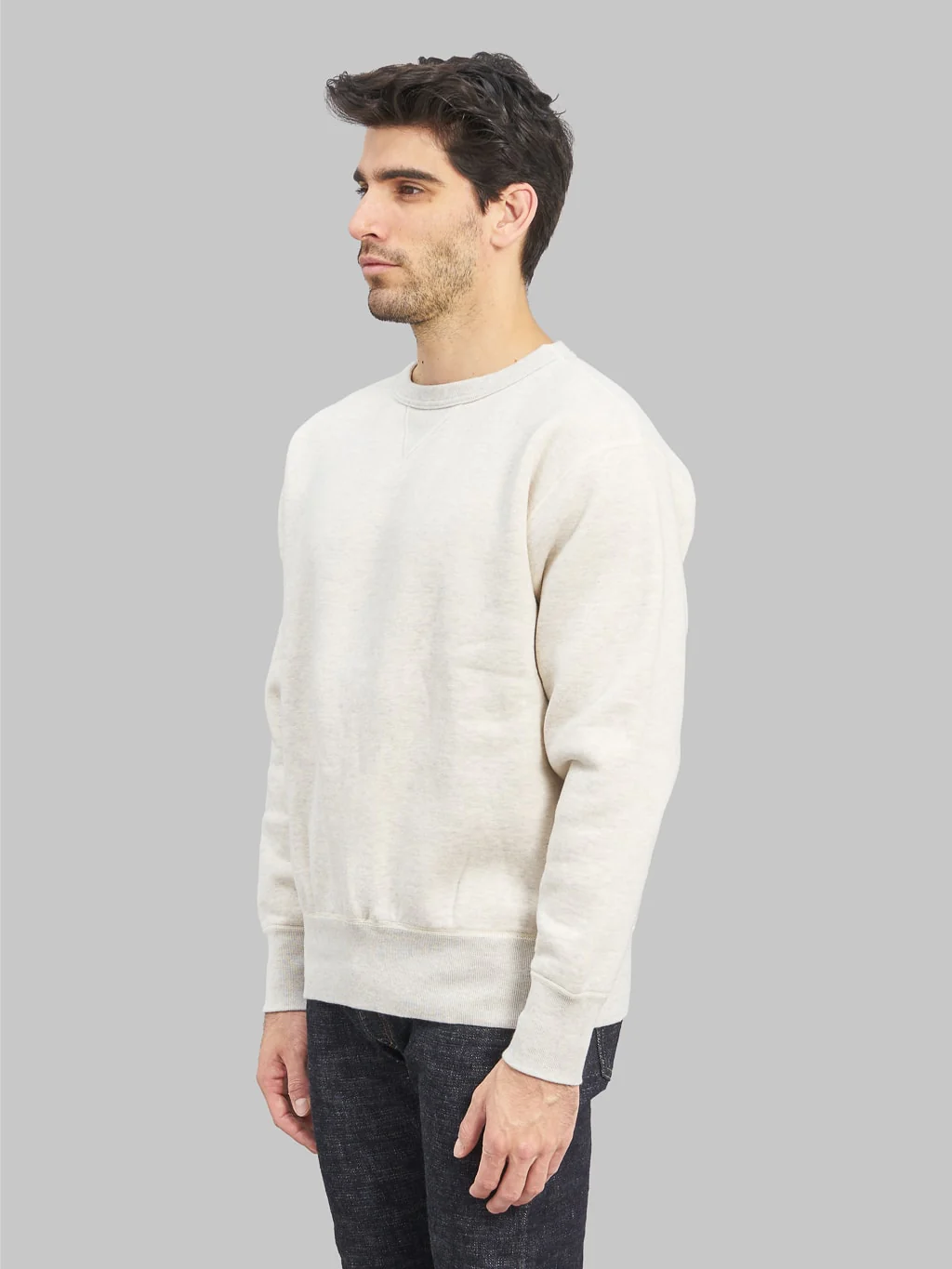 The Strike Gold Loopwheeled Sweatshirt Oatmeal - Image 4