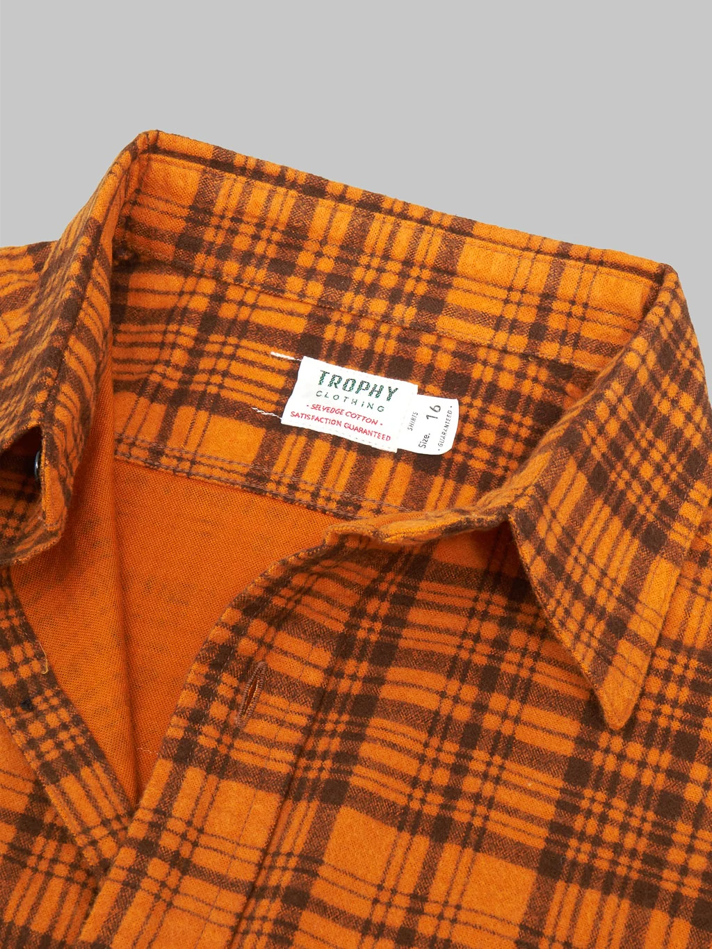 Trophy Clothing Machine Signal Check Shirt Orange - Image 13