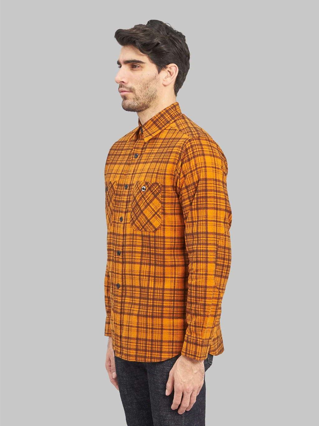 Trophy Clothing Machine Signal Check Shirt Orange - Image 3