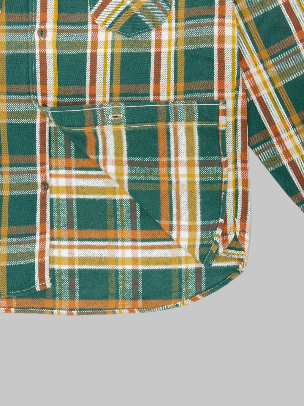 UES Heavy Flannel Shirt Green - Image 10