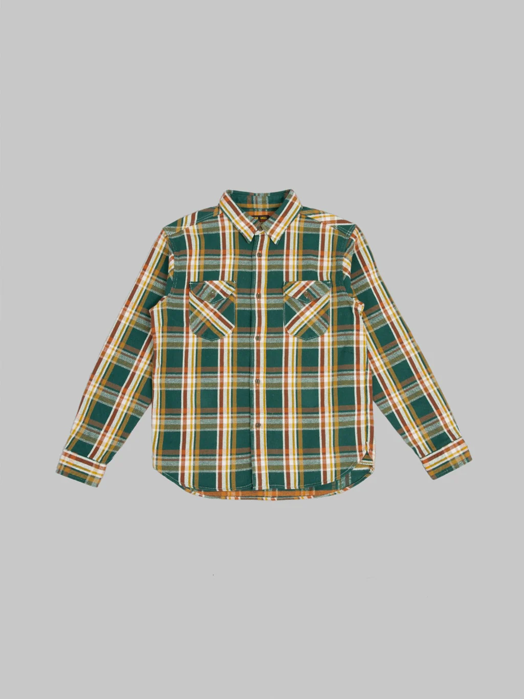 UES Heavy Flannel Shirt Green - Image 6