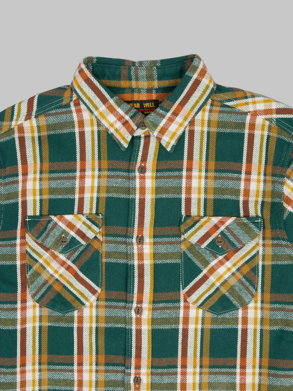 UES Heavy Flannel Shirt Green - Image 8