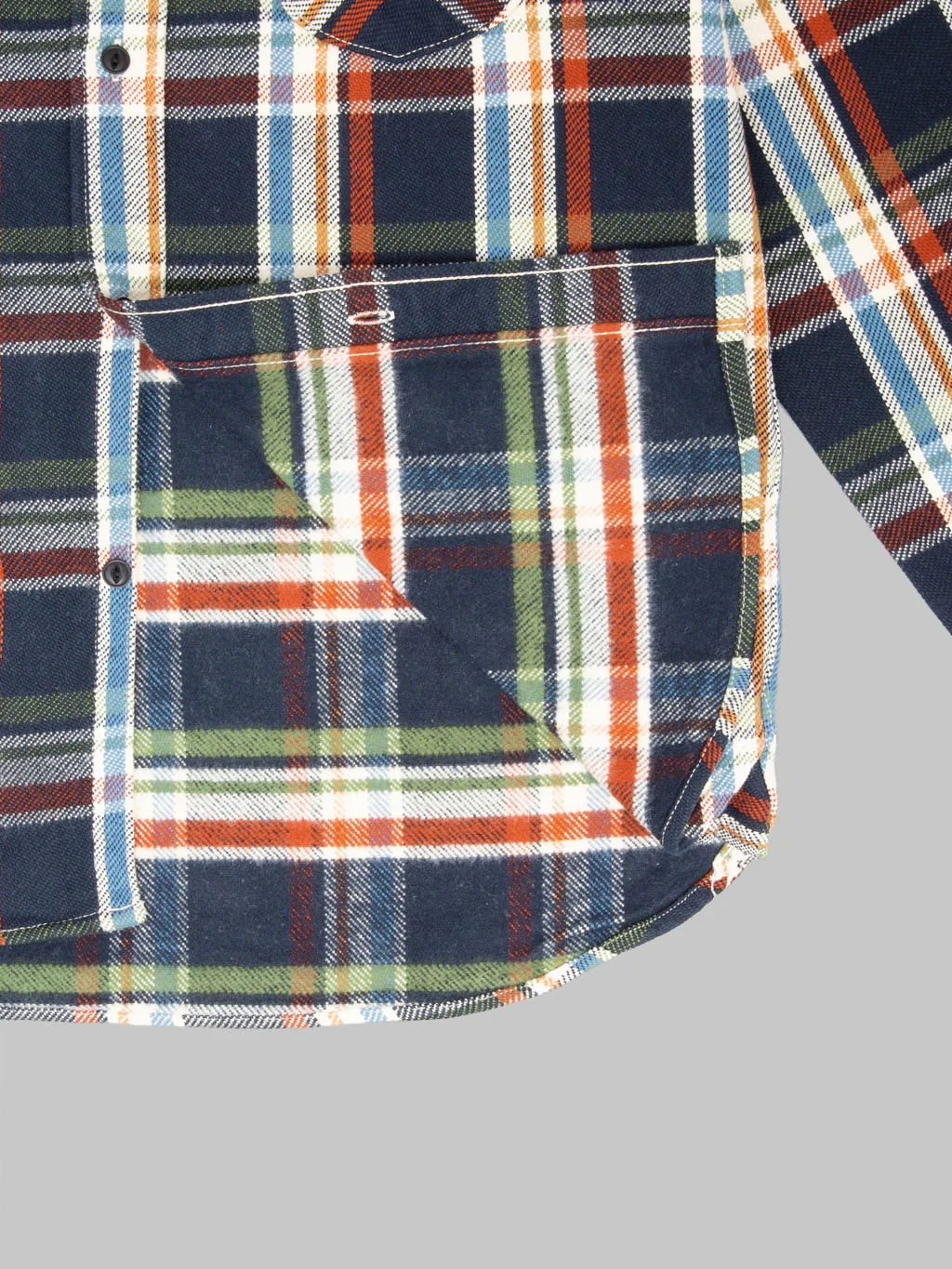 UES Heavy Flannel Shirt Navy - Image 10