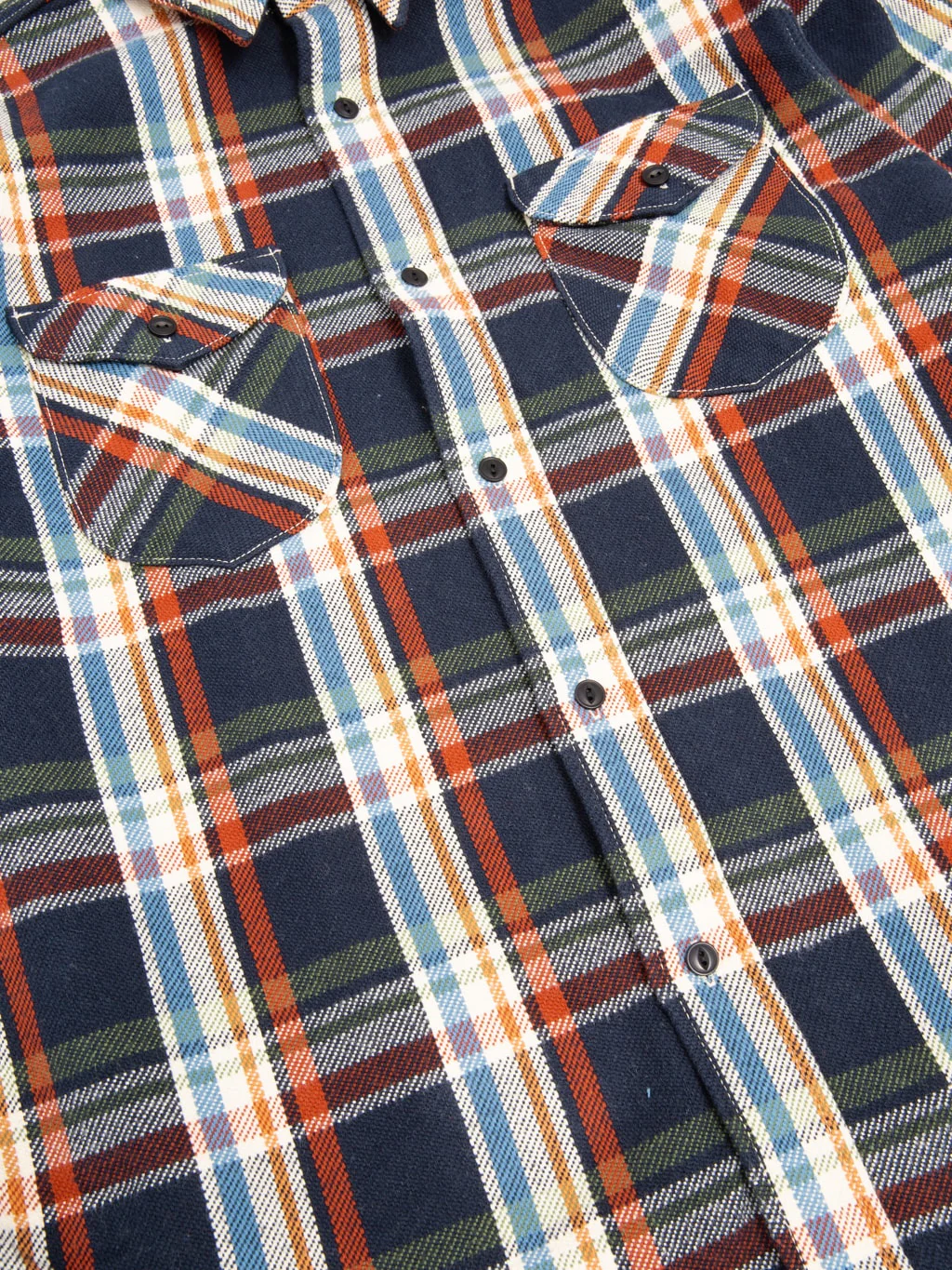 UES Heavy Flannel Shirt Navy - Image 15