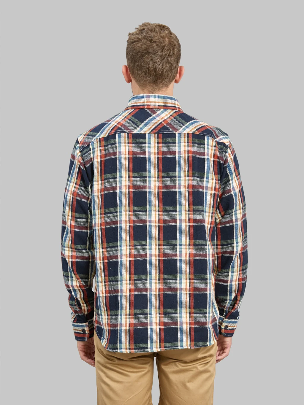 UES Heavy Flannel Shirt Navy - Image 3