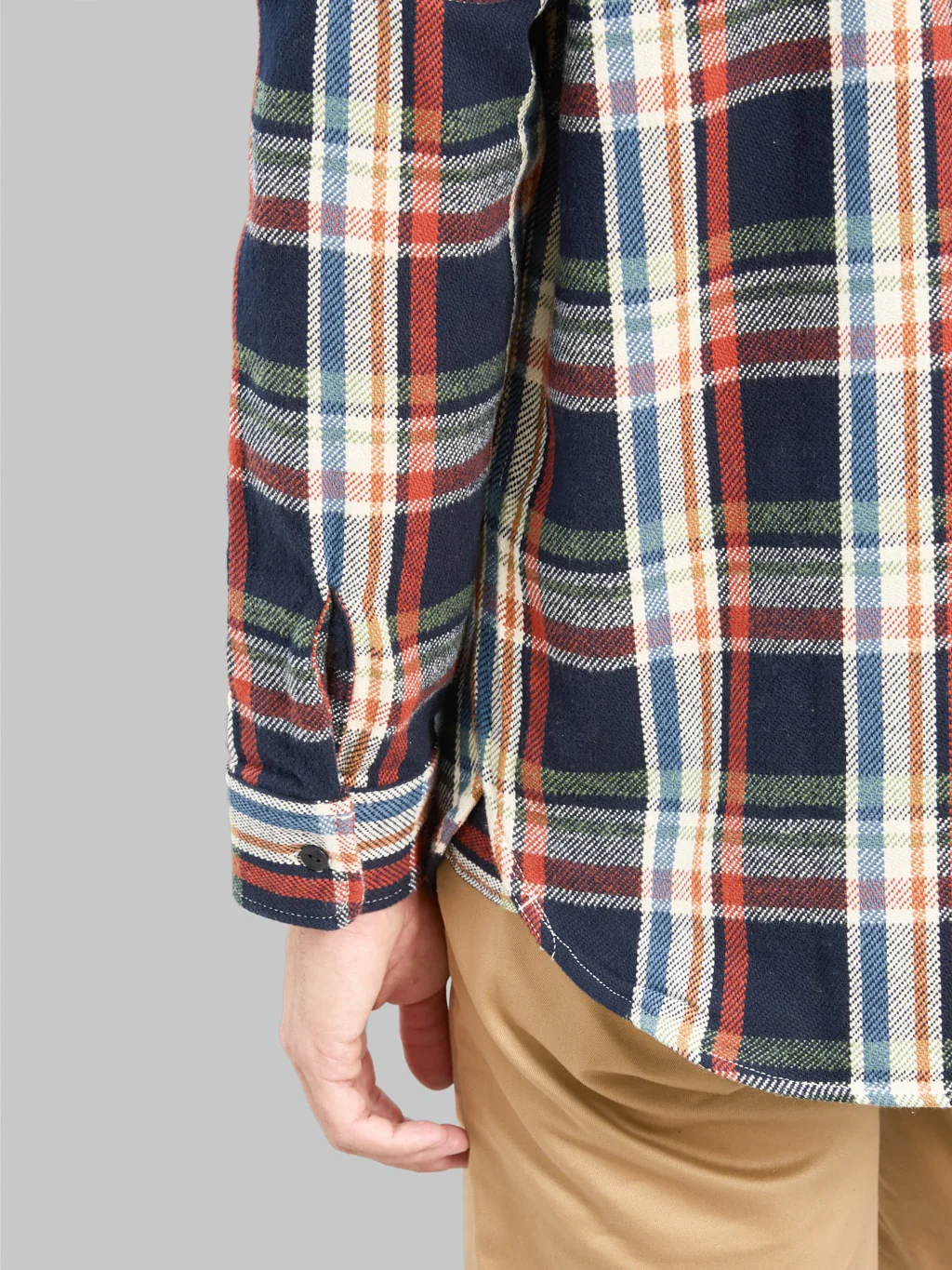 UES Heavy Flannel Shirt Navy - Image 6