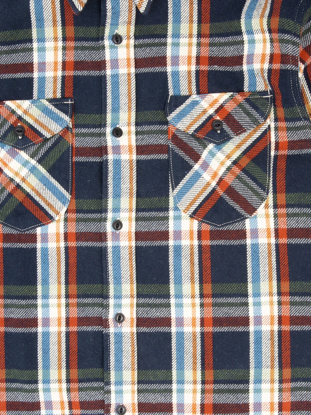 UES Heavy Flannel Shirt Navy - Image 9