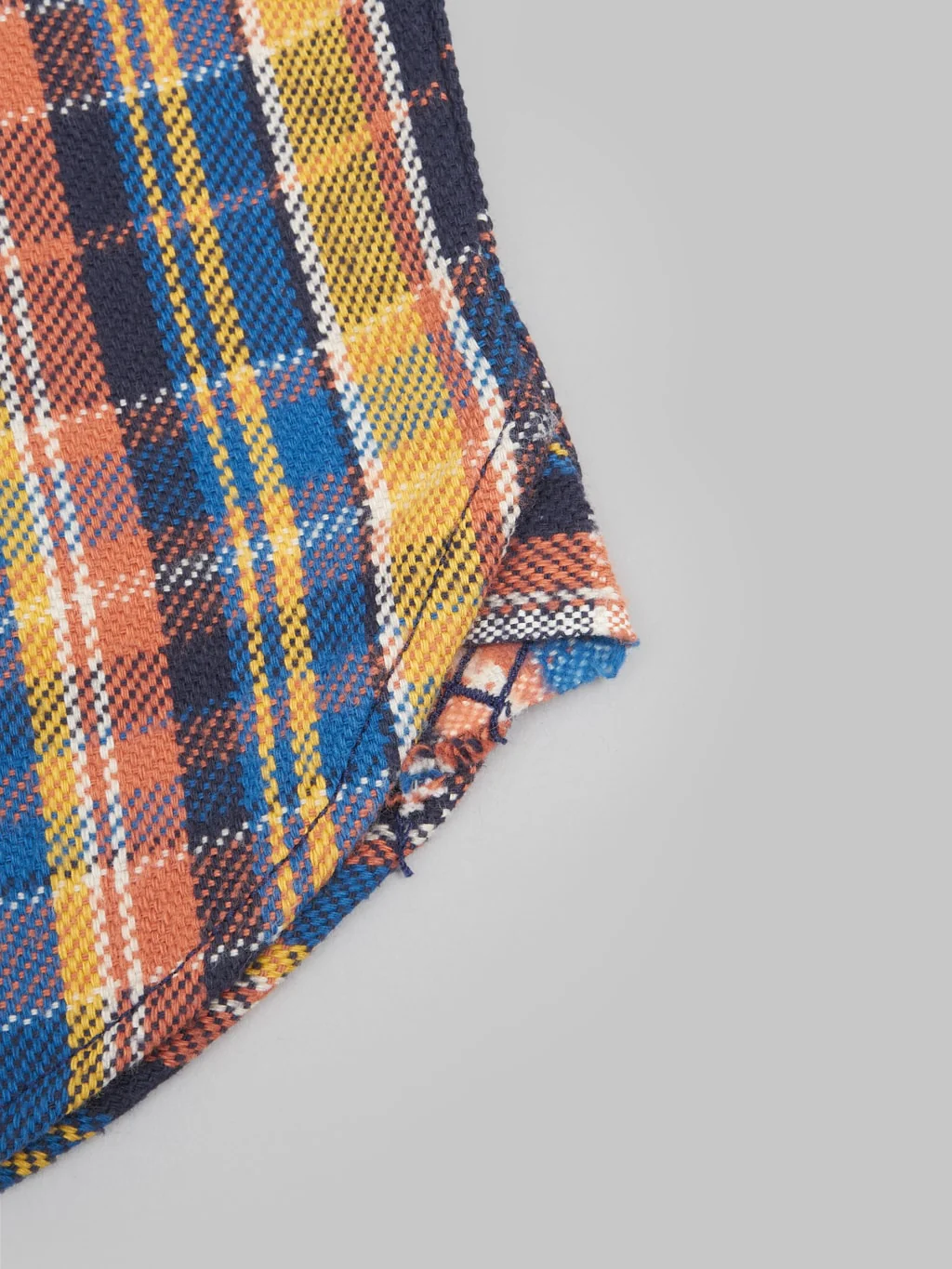 UES Heavy Flannel Shirt Blue & Yellow - Image 14