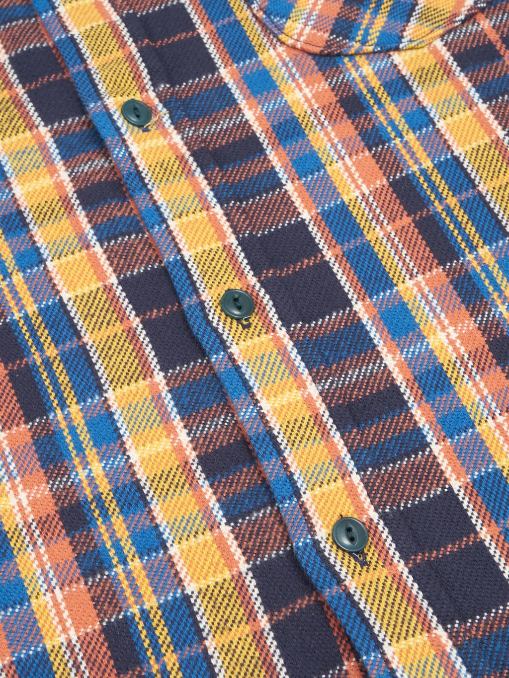 UES Heavy Flannel Shirt Blue & Yellow - Image 15