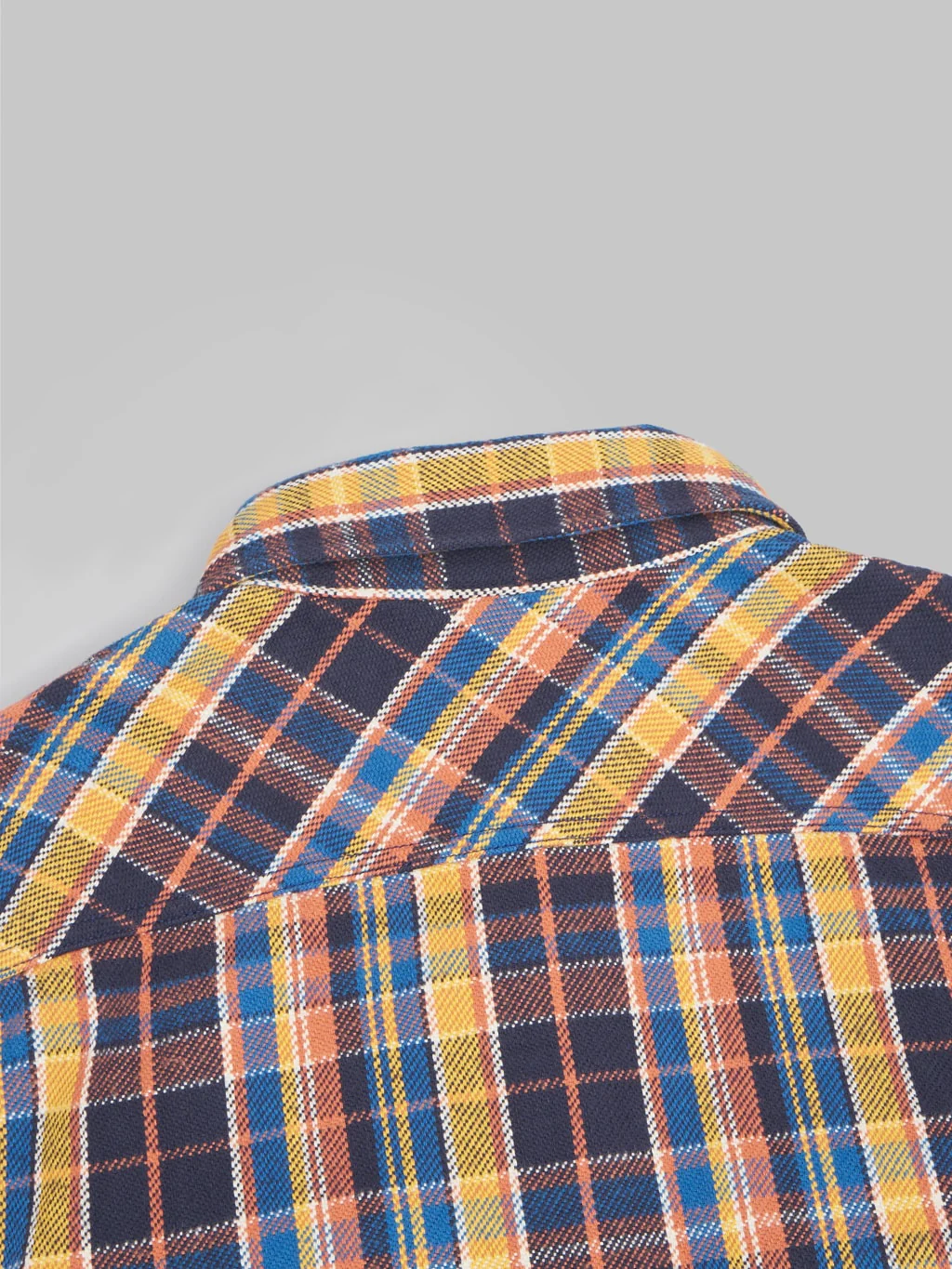 UES Heavy Flannel Shirt Blue & Yellow - Image 16